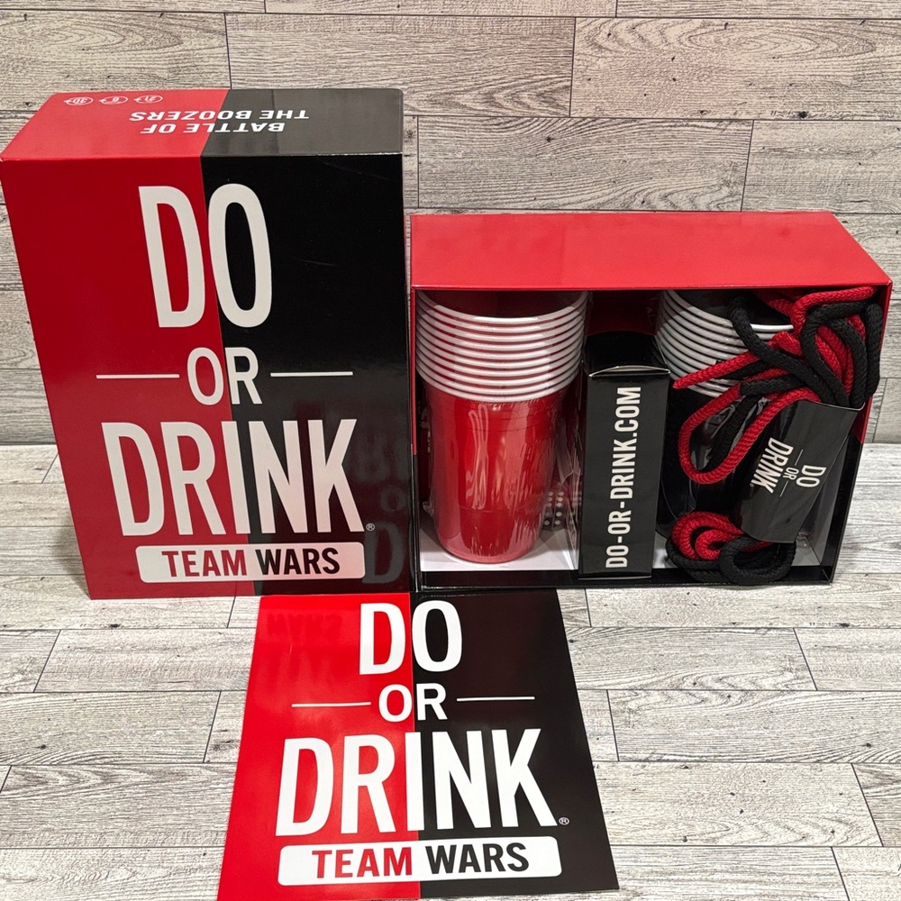 Team Wars DO OR  DRINK Red Party Game Set
